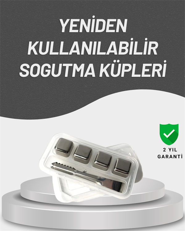 Çevre Dostu Metal Buz Küpü ve Kullanışlı Klips Seti - Lisinya Çevre Dostu Metal Buz Küpü ve Kullanışlı Klips Seti - Lisinya