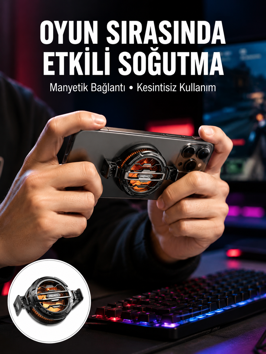 Tüm Telefonlarla Uyumlu Kompakt Soğutucu | Yüksek Performanslı Hızlı Soğutma - Lisinya