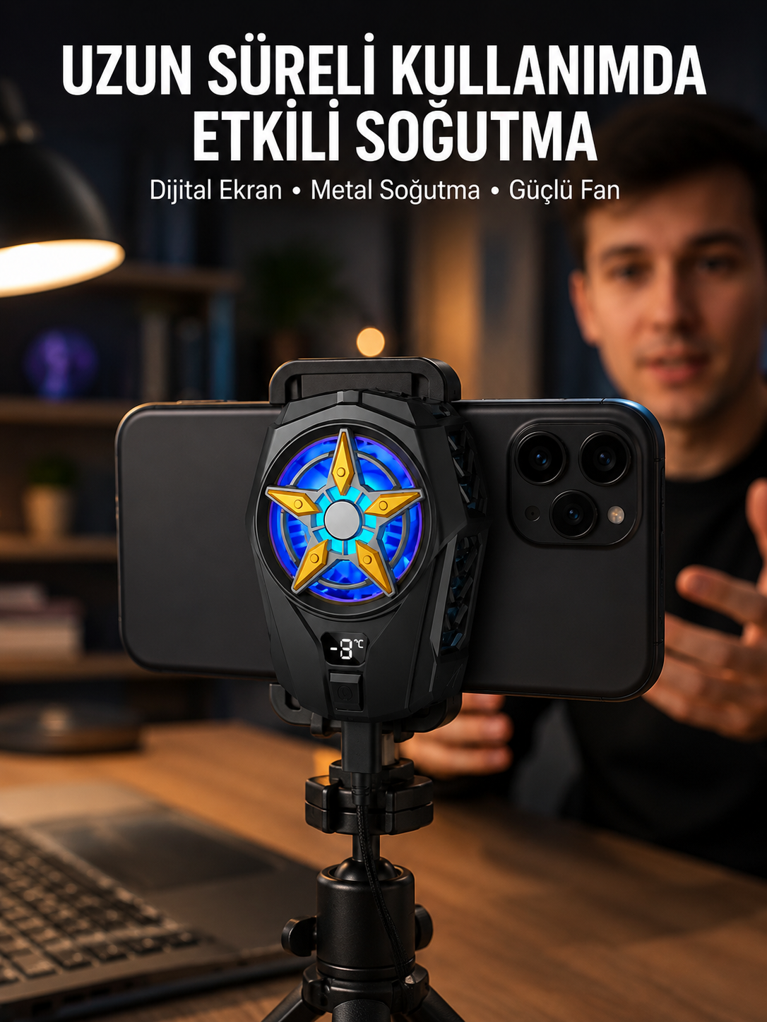 Ergonomik Telefon Soğutucu – 2 Hız Ayarı, Hafif ve Taşınabilir - Lisinya Ergonomik Telefon Soğutucu – 2 Hız Ayarı, Hafif ve Taşınabilir - Lisinya