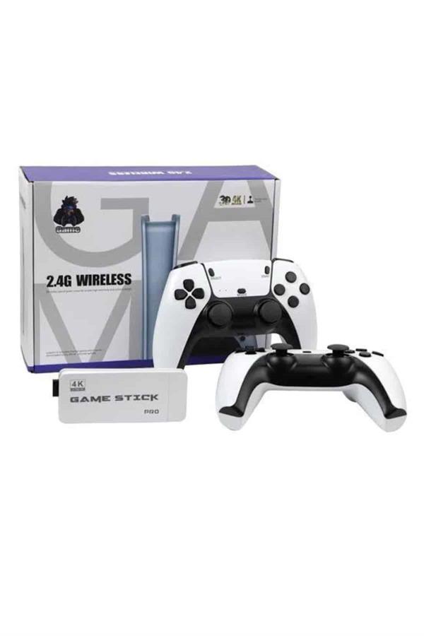 Çift Oyun Kollu 4K HD Ekran Nostaljik 20.000 Oyunlu Beyaz Game Stick - Lisinya