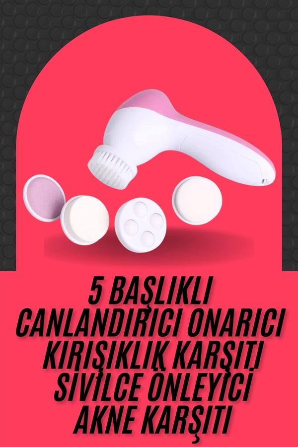 Cilt Temizleme ve Masaj Aleti 5 Başlıklı Akne ve Sivilce Önleyici - Lisinya Cilt Temizleme ve Masaj Aleti 5 Başlıklı Akne ve Sivilce Önleyici - Lisinya