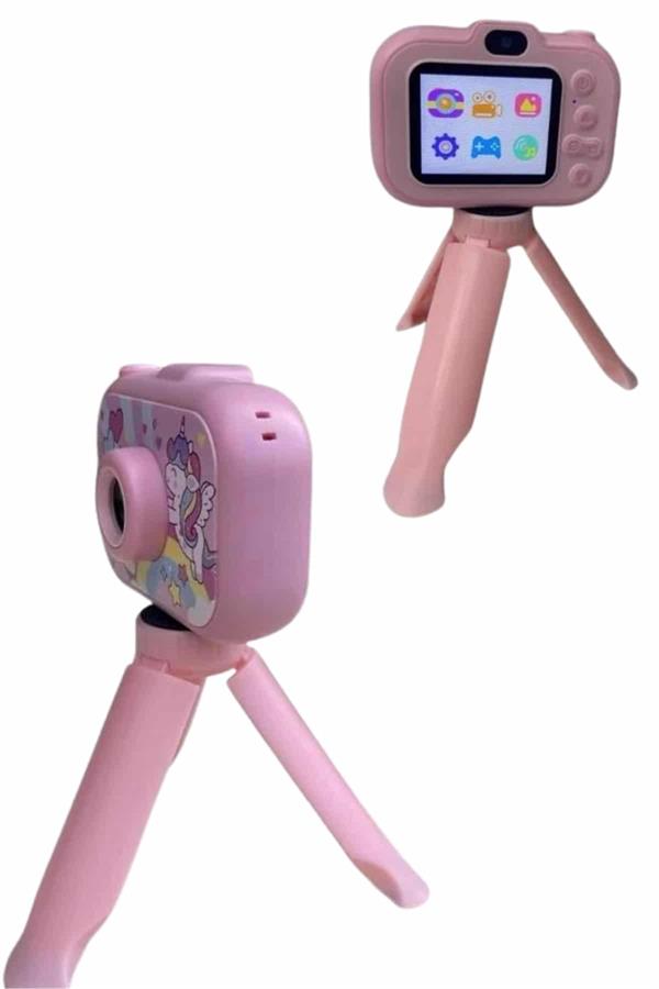 Çocuk Için Eğitici Video Kamera Ayaklı Mini Fotoğraf Makinesi - Lisinya
