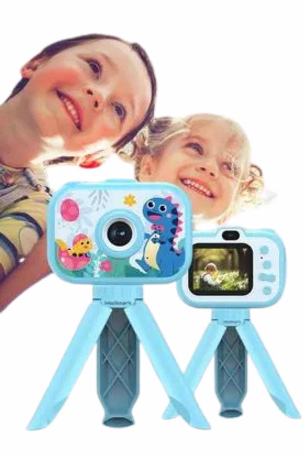 Çocuk Için Eğitici Video Kamera Ayaklı Mini Fotoğraf Makinesi - Lisinya