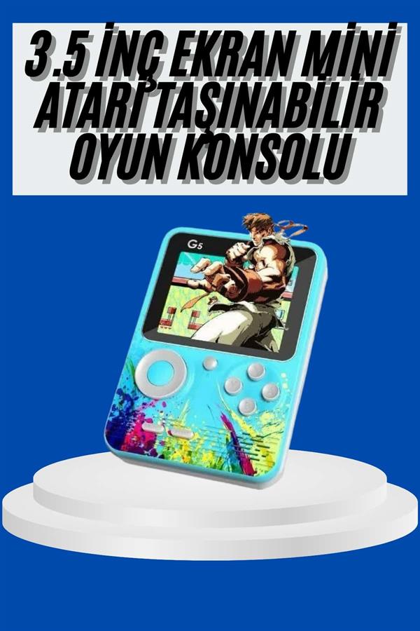 Çocuklara Özel 4K HD Retro Oyun Konsol El Atari Taşınabilir 500 Oyunlu - Lisinya