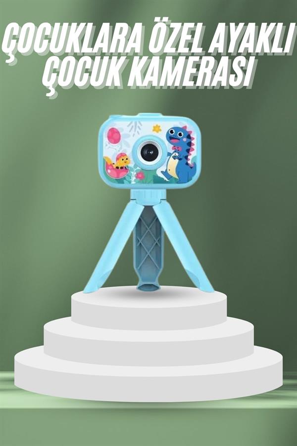 Çocuklara Özel Ayaklı Mini Fotoğraf Makinesi Dijital LCD Ekran - Lisinya