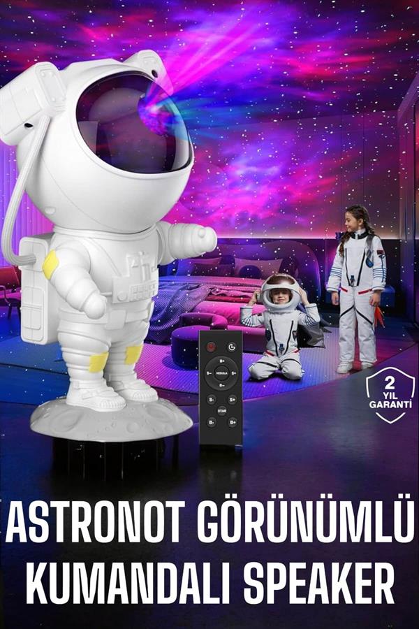 Çocuklara Özel Projeksiyon Astronot Lamba Speaker Sevimli - Lisinya Çocuklara Özel Projeksiyon Astronot Lamba Speaker Sevimli - Lisinya
