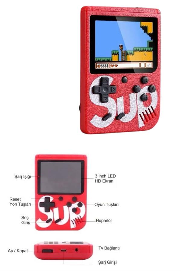 Çocuklara Özel Taşınabilir Sup El Atarisi 400 Oyunlu Nostaljik Oyun Konsolu - Lisinya