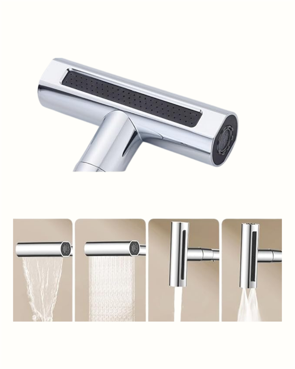 Çok Fonksiyonlu Musluk Başlığı | 4 Su Modu | Geniş Uyumlu Adaptör Seti | Mutfak ve Banyo Uyumlu - Lisinya