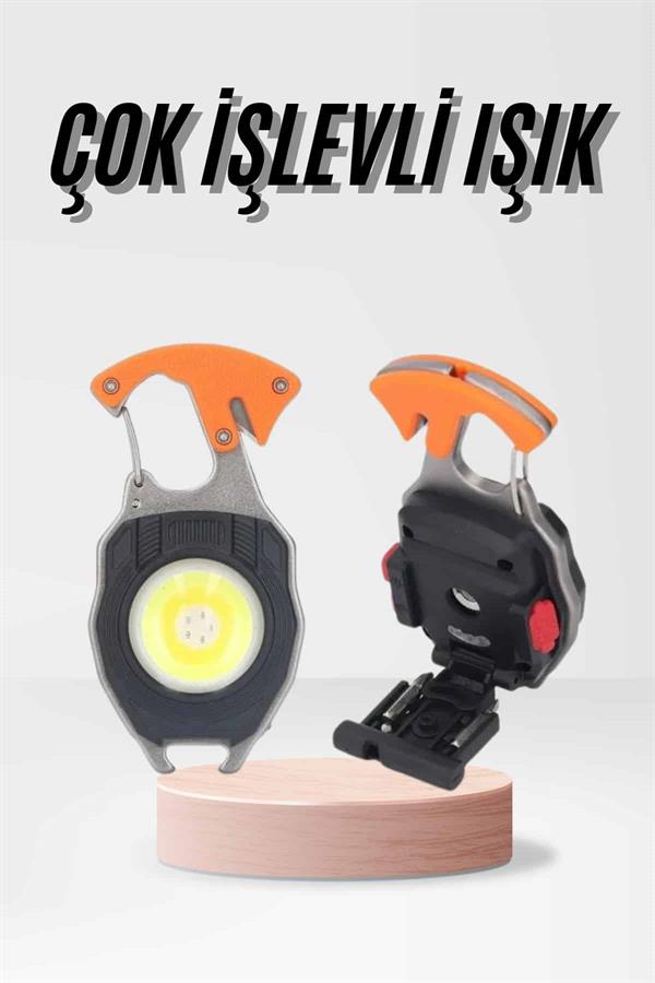 Çok İşlevli Acil Durum Işığı USB Şarjlı Cep Feneri 7 Farklı Mod - Lisinya