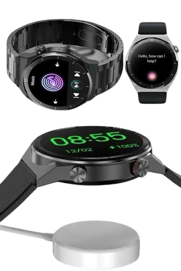 Çoklu Kordon Hediyeli Akıllı Saat Çağrı Cevaplama Müzik Dinleme Dokunmatik Ekran - Lisinya