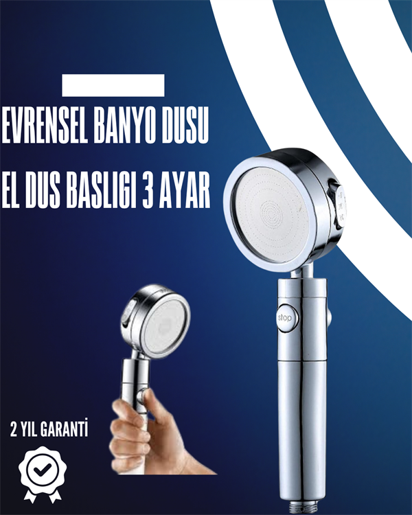Dayanıklı ve Ergonomik Tasarımlı Ayarlanabilir El Duş Başlığı - Lisinya
