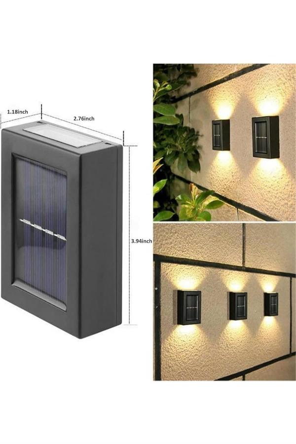Dekoratif Duvar Lambası Solar Güneş Enerjili Bahçe Aydınlatması - Lisinya