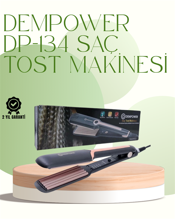 DP-134 Saç Tost Makinesi 220°C Isı Ayarlı, 360° Dönebilen Kablo - Lisinya