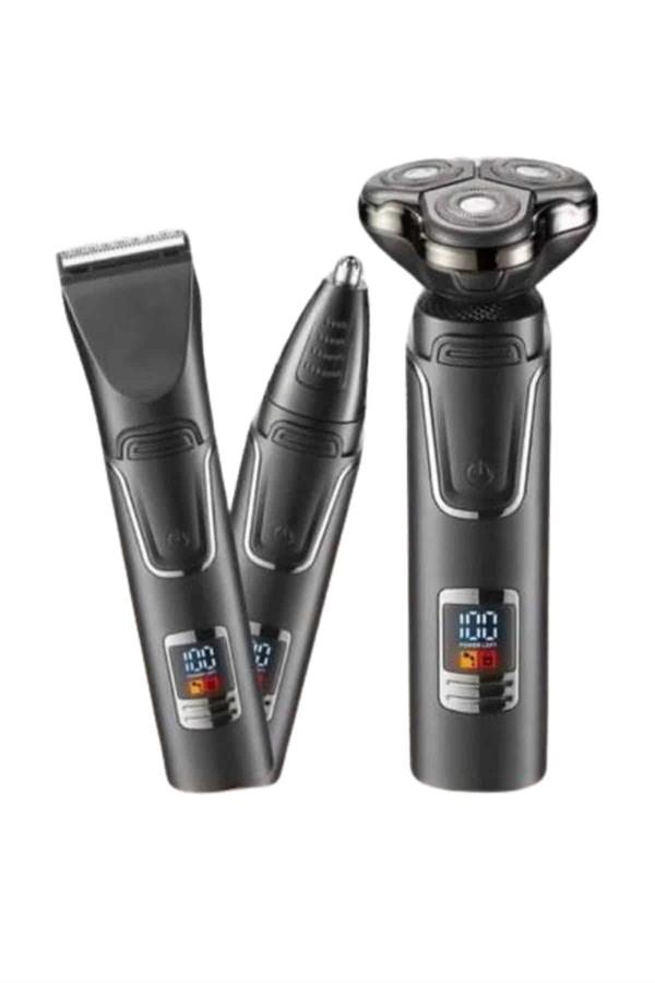 Dijital Göstergeli 3 Başlıklı Tıraş Makinesi Islak Kuru Lazer Öncesi Günlük - Lisinya