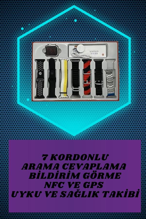 Dijital Göstergeli Powerbank Kulaklık ve 7 Kordonlu Yeni Nesil Akıllı Saat Amoled Ekran - Lisinya Dijital Göstergeli Powerbank Kulaklık ve 7 Kordonlu Yeni Nesil Akıllı Saat Amoled Ekran - Lisinya