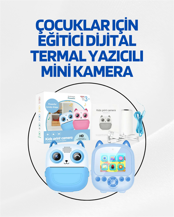 Dijital Termal Yazıcılı Mini Kamera – HD Video & Anında Fotoğraf Çıktısı - Lisinya