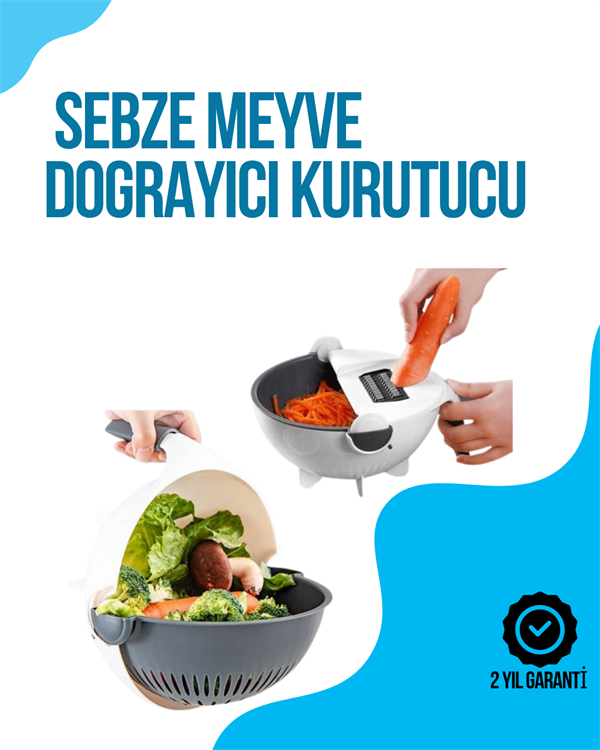 Dilimleyici ve Rende Bıçaklı Çok Amaçlı Mutfak Aleti - Lisinya
