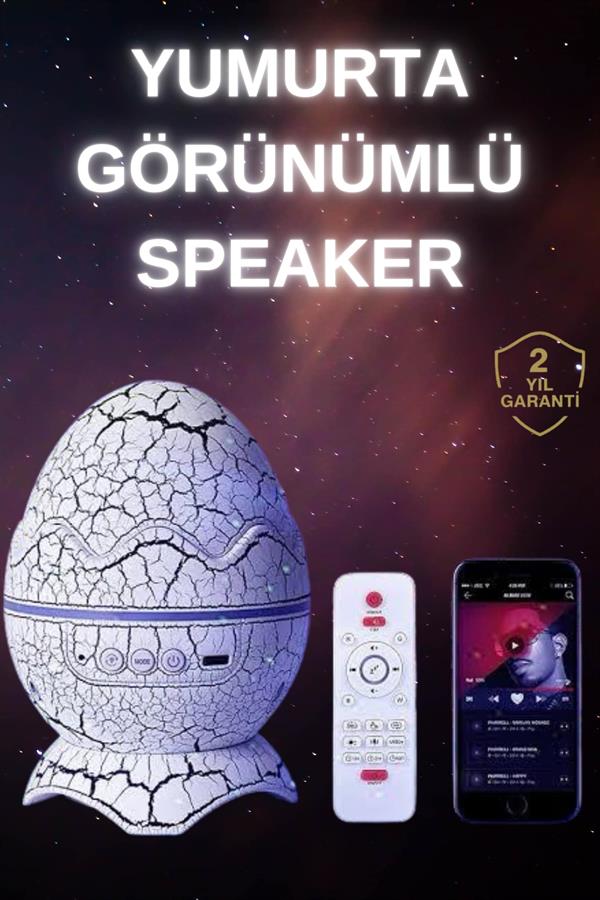 Dinozor Speaker Renk Değiştirme Projeksiyon Modu Bluetooth Hoparlör Gece Lambası - Lisinya
