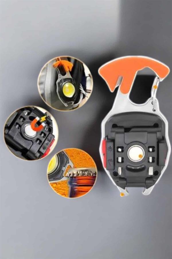 El Feneri Acil Işık Seti Tornavida Düdük Kapak Açma Kamp Lambası - Lisinya