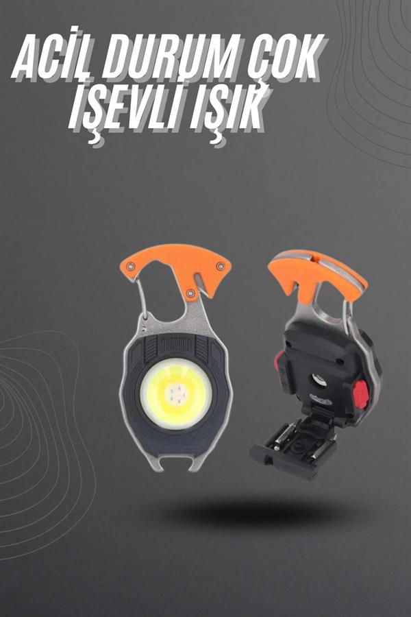 El Feneri LED Anahtarlık Çok Fonksiyonlu Mini Çakmak Özellikli - Lisinya
