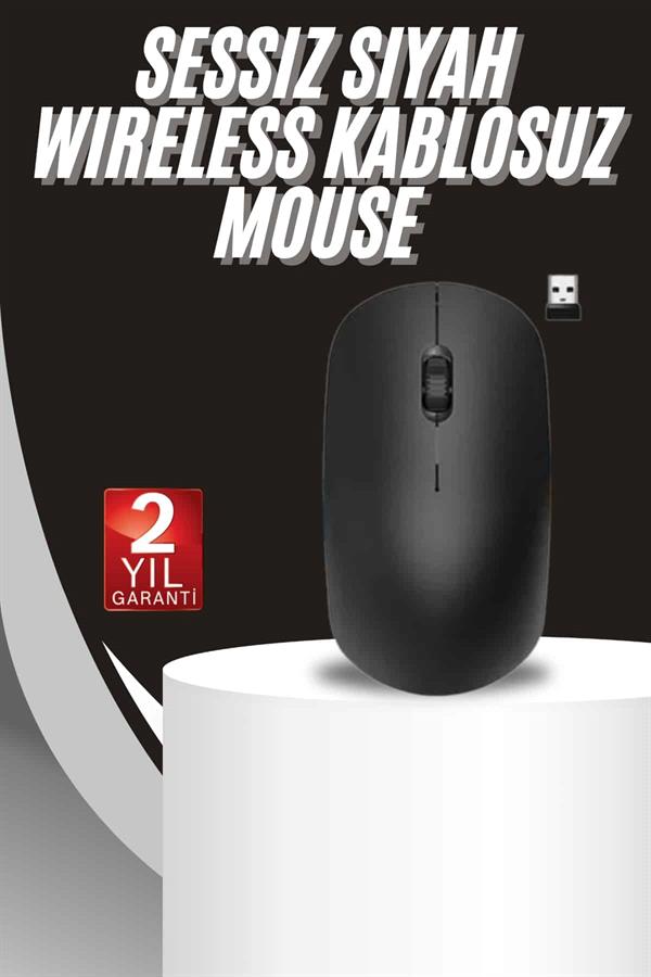 Ergonomik Tasarım Kablosuz Siyah Mouse Hassas Uzun Ömürlü - Lisinya