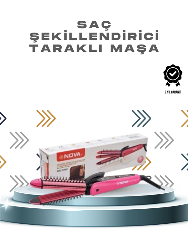 Ergonomik Tasarımlı Fön ve Maşa Uyumlu Saç Şekillendirici Maşa - Lisinya