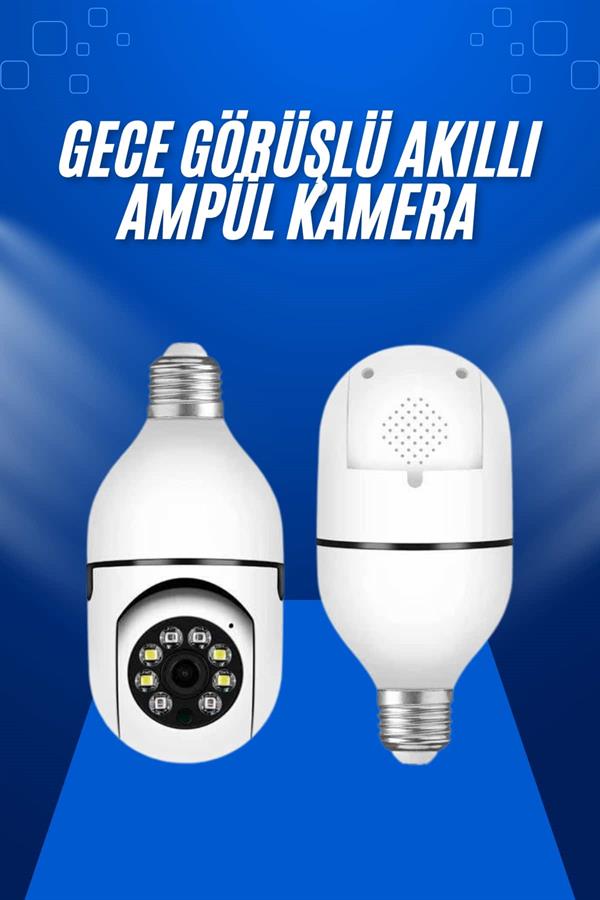 Ev Kamerası Wifi Kamerası Gece Görüşlü Akıllı Ampül Kamera - Lisinya