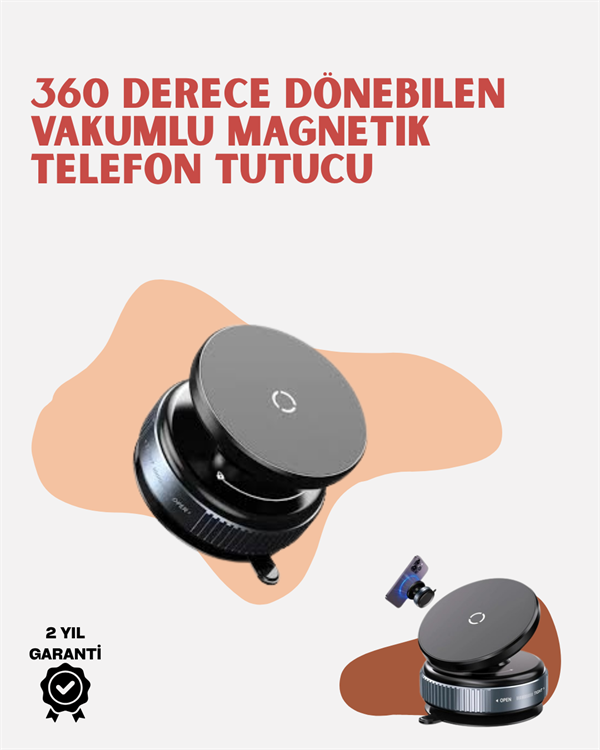 Evrensel Uyumlu Manyetik Araç Telefon Standı – Dayanıklı Alüminyum Gövde - Lisinya