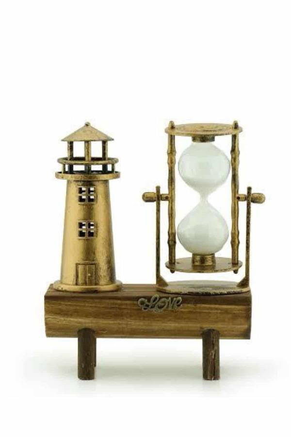 Eyfel Kulesi ve Deniz Feneri Dekoratif Masa Biblosu Hediyelik - Lisinya