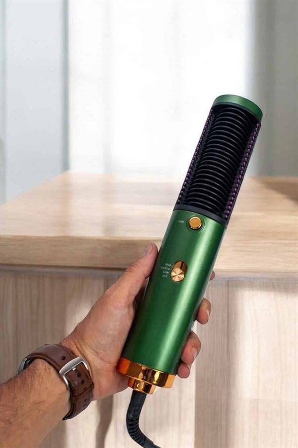 Fön Tarak Saç Düzleştirici Üflemeli Fön Makinesi Sıkı Dişli Taşınabilir - Lisinya