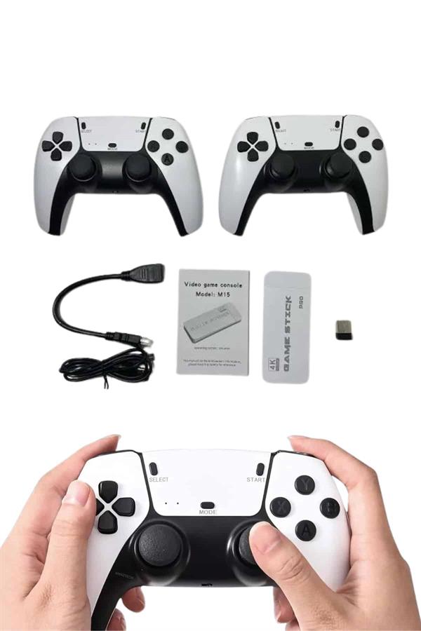 Game Stick 4K Retro Çift Kollu Atari Oyunlari +20000 Oyunlu Konsol Nostalji - Lisinya