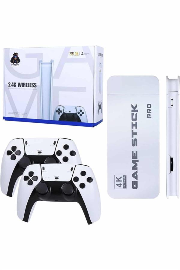 Game Stick 4K Retro Çift Kollu Atari Oyunlari +20000 Oyunlu Konsol Nostalji - Lisinya