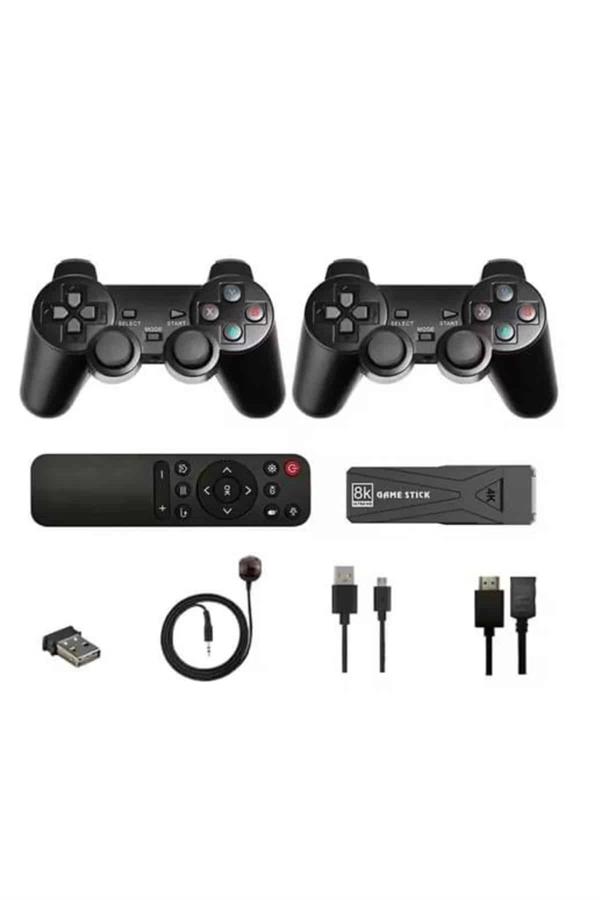 Game Stick Çift Oyun Konsolu Smart TV Game Box 8k Ultra HD 64 Gb - Lisinya