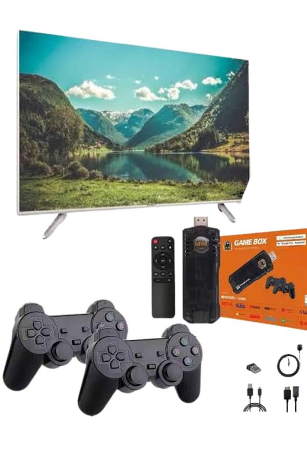 Game Stick Çift Oyun Konsolu Smart TV Game Box 8k Ultra HD 64 Gb - Lisinya