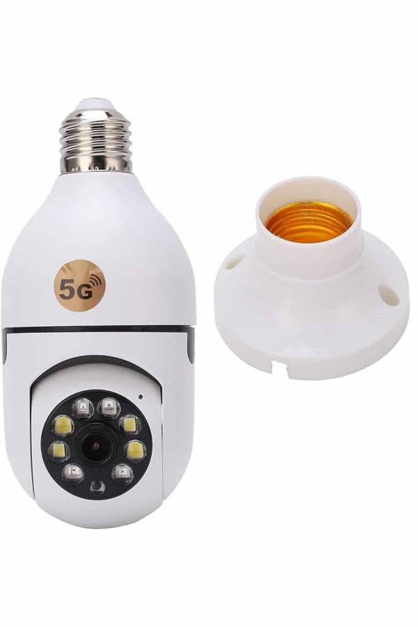 Gece Görüşlü Akıllı Dönebilen Ev Kamerası Ampül Kamera - Lisinya