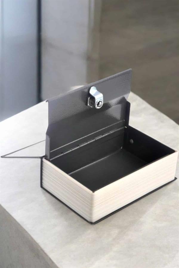 Gizli Kasa İngilizce Sözlüğü Kitap Görünümlü Anahtarlı Gizli Mini Çelik Kasa Kilitli - Lisinya