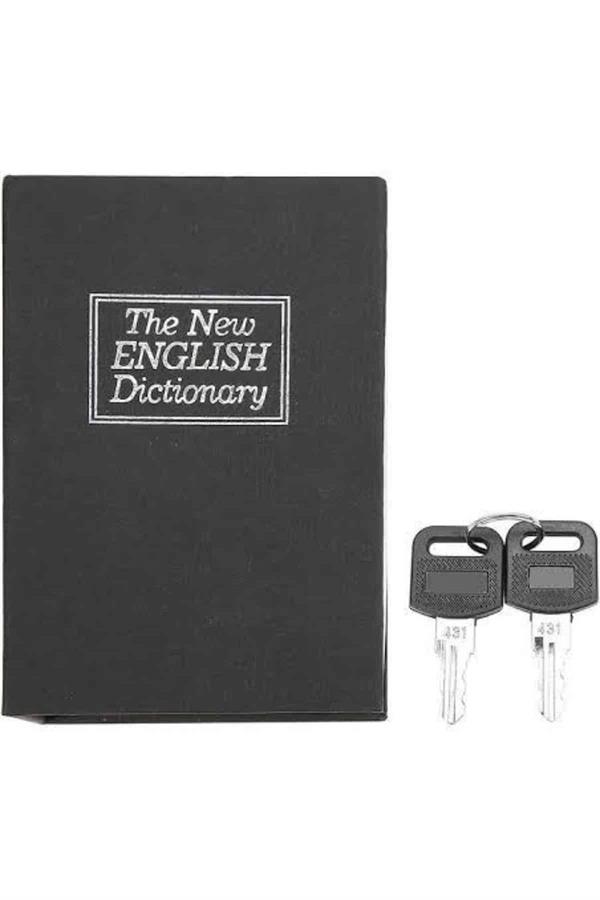 Gizli Kasa Kilitli Sözlük Görünümlü 18cm Gizli Kasa Büyük Boy Anahtarlı - Lisinya