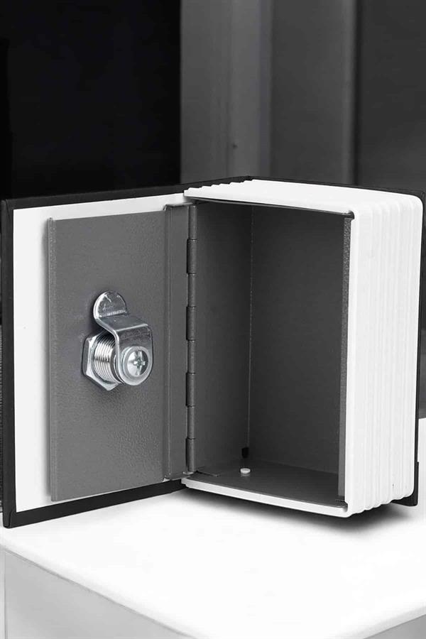 Gizli Kasa Kitap Görünümlü Anahtarlı Çelik Mini Kasa - Lisinya