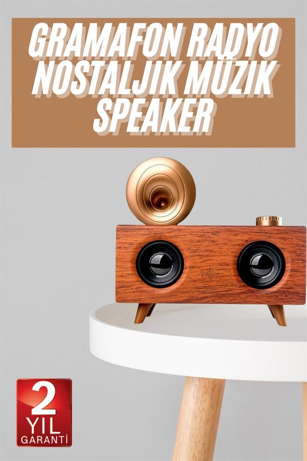 Gramafon Nostaljik Radyo Yüksek Ses Kalitesi USB TF Kart Aux - Lisinya
