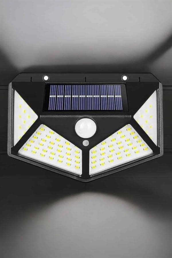 Güneş Enerjili Bahçe Aydınlatma Lambası Solar 100 Led Lamba - Lisinya