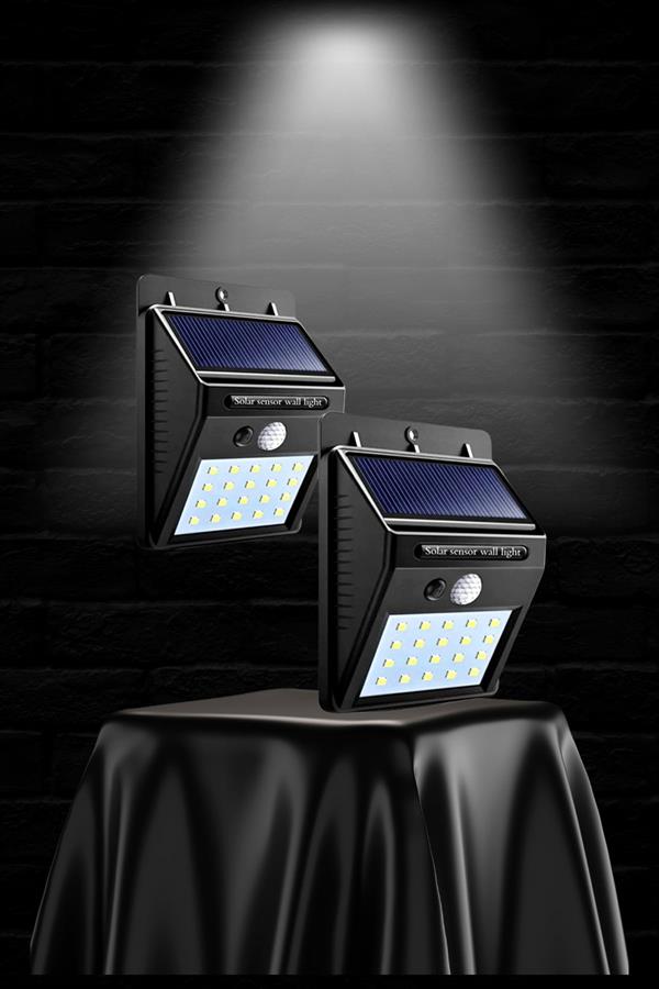 Güneş Enerjili Sensörlü Duvar Lambası Bahçe Lamba Suya Dayanıklı Bahçe Aydınlatma - Lisinya