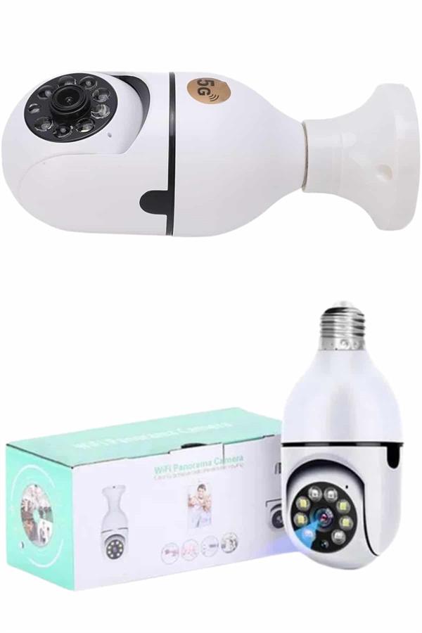 Güvenlik Kamerası Wi-Fi Özellikli 360 Derece Full Hd 1080p Ampül Kamera - Lisinya