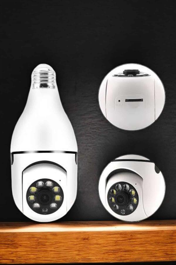 Güvenlik Kamerası Wifi Kamera Duylu Ev Kamerası Wifi Bağlantılı Dönebilen - Lisinya