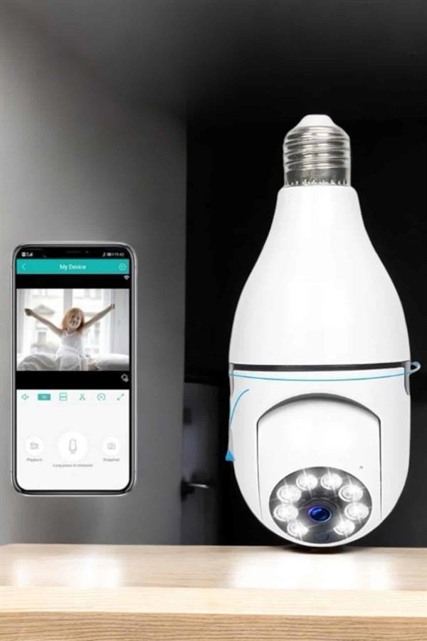 Güvenlik Kamerası Wifi Kamera Duylu Ev Kamerası Wifi Bağlantılı Dönebilen - Lisinya