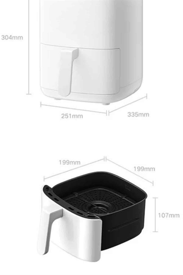 Hava Fritözü 4L Airfryer Pratik Uzun Ömürlü Yağsız Pişirme Taşınabilir - Lisinya