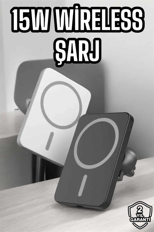 İOS Uyumlu Manyetik Tasarım Magsafe İphone 12/13/14/15 Uyumlu Powerbank - Lisinya