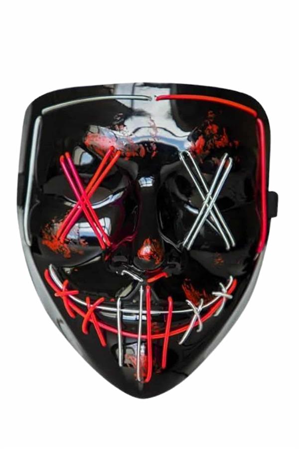 Işıklı Led Maske Parti Eğlence Maskesi Hallowen Neon Maske - Lisinya