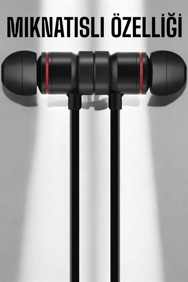 Kablolu Mıknatıslı Sport Kulaklık Bluetooth Bağlantılı - Lisinya