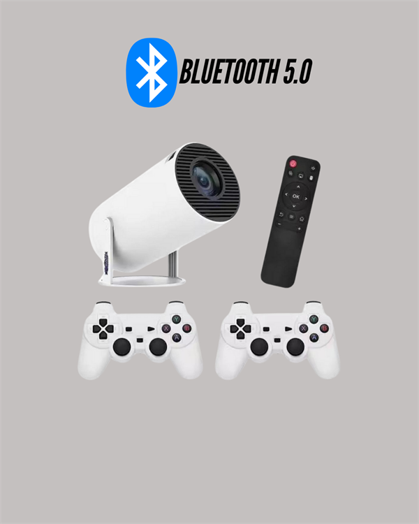 Portatif 4K Projeksiyon – 4.000 Uygulama, Kablosuz Yansıtma ve Bluetooth 5.0 - Lisinya