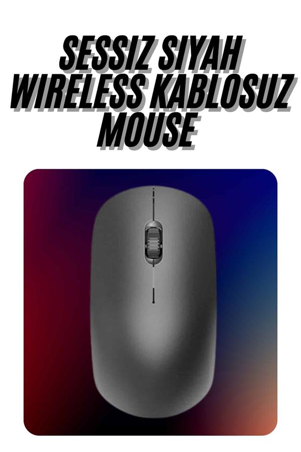Kablosuz Bağlantı Yüksek Hassasiyetli Kablosuz Wireless Siyah Mouse - Lisinya